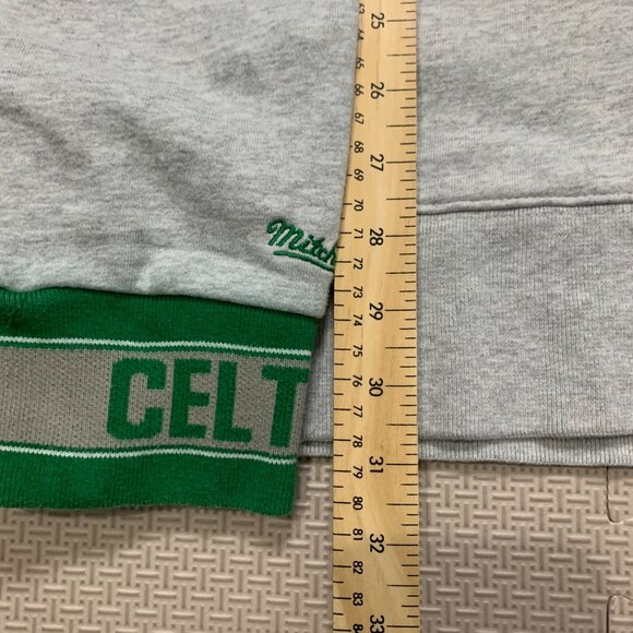 Mitchell & Ness Boston Celtics Crewneck Sweatshirt 3XL NBA Gray Green Stitched - Picture 9 of 9